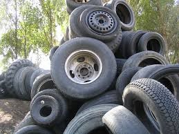 Scrap tire pile