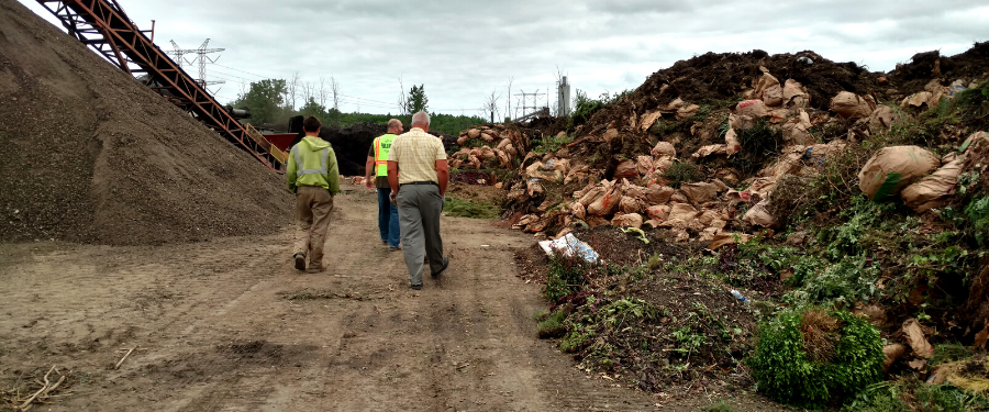 LCPH sanitarians inspecting a local landfill.