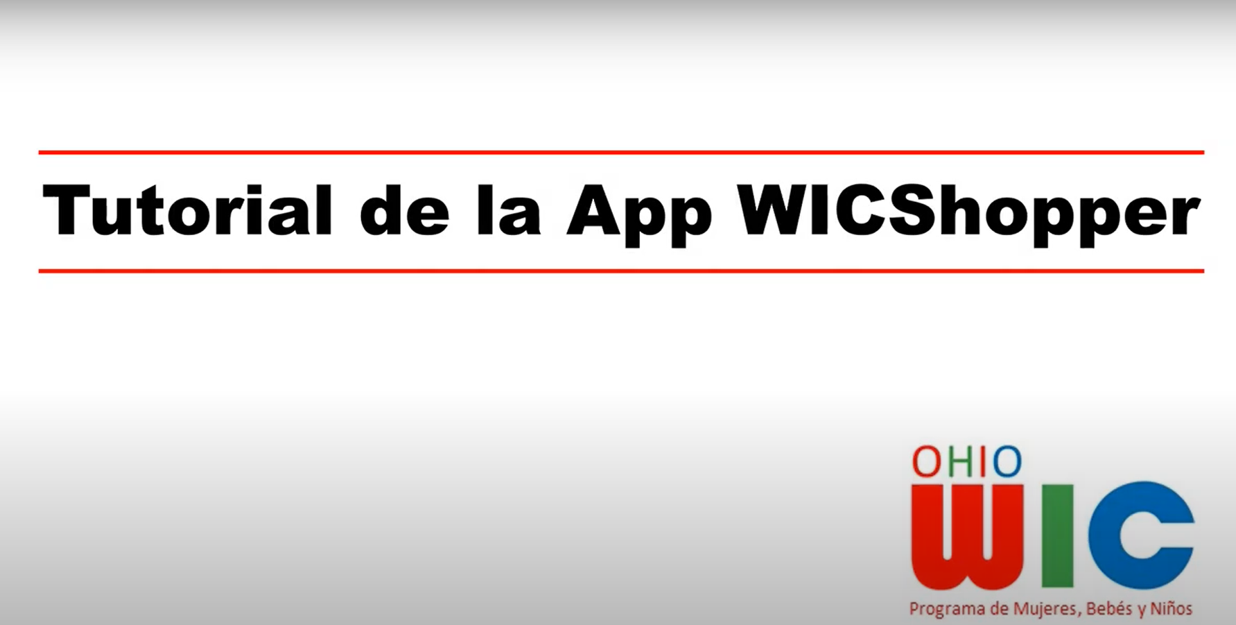 pagina que dice "Tutorial de la App WICShopper"