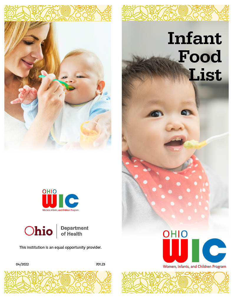 Title page "WIC Authorized Infant Food List"