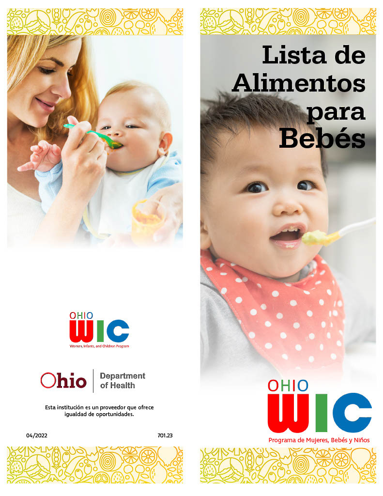 Titulo, "WIC Lista de Alimentos para Bebés"
