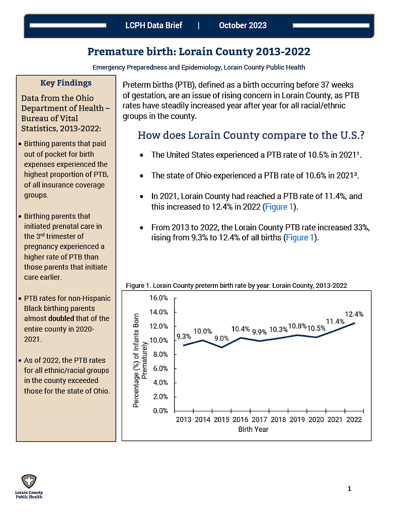 The first page of the linked data brief