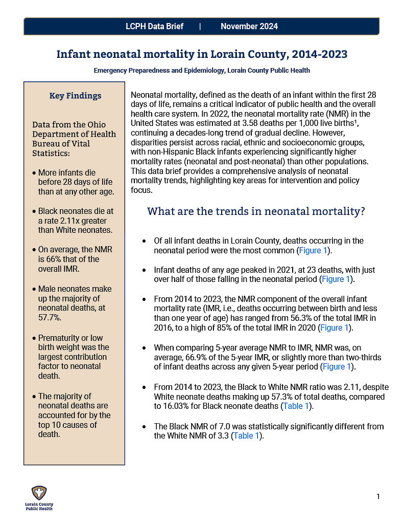 The first page of the linked data brief