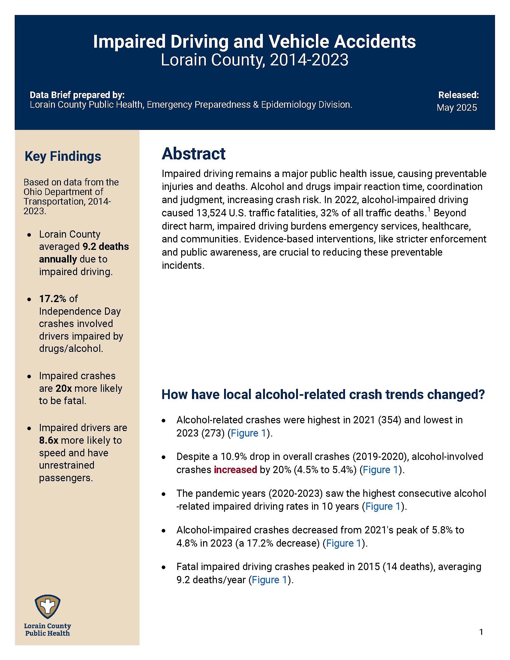 The first page of the linked data brief